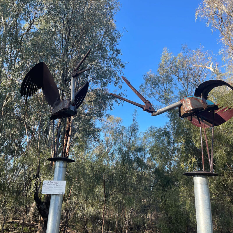 Mungindi Sculpture Trail-Dancing Brolgas-Kim Wildman-Low Res